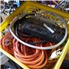 Image 2 : YELLOW CRATE OF POWER BARS AND EXTENSION CORDS