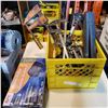Image 1 : YELLOW CRATE OF CLAMPS, BATTERY BACKUP, SOCKETS