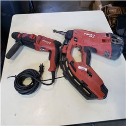 HILTI TE3 HAMMER DRILL AND HILTI GX3 CORDLESS NAILER