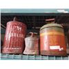 Image 1 : VINTAGE SAFETY GAS CANS AND GALVANIZED GAS CANS