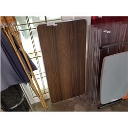 VINTAGE ALUMINUM FRAMED FOLDING CAMP TABLE
