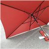 Image 2 : 6 FOOT BY 9 FOOT BURGUNDY RECTANGULAR MARKET UMBRELLA