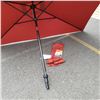 Image 3 : 6 FOOT BY 9 FOOT BURGUNDY RECTANGULAR MARKET UMBRELLA