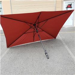 6 FOOT BY 9 FOOT BURGUNDY RECTANGULAR MARKET UMBRELLA