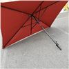 Image 2 : 6 FOOT BY 9 FOOT BURGUNDY RECTANGULAR MARKET UMBRELLA