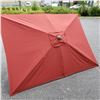 Image 5 : 6 FOOT BY 9 FOOT BURGUNDY RECTANGULAR MARKET UMBRELLA
