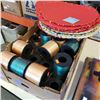 Image 2 : TRAY OF RIBBON AND PLACEMATS AND GLASS TRAYS