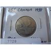 Image 3 : 4 LOW MINTAGE CANADIAN KING GEORGE VII SILVER 25 CENT .800 SILVER 1937, 38, 39, 48