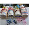 Image 1 : 2 TRAYS OF NEW HAIR BANDS AND MINI BIKE FIGURES
