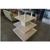 Image 3 : ROLLING DISPLAY STAND W/ GLASS TOP