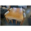 Image 2 : TEAK DINING TABLE W/ 4 CHAIRS MADE IN DENMARK MCM DRAW LEAF