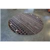 Image 1 : 7 FOOT 11 INCH ROUND HAND TUFTED WOOLEN RUG BROWN