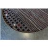 Image 2 : 7 FOOT 11 INCH ROUND HAND TUFTED WOOLEN RUG BROWN