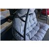 Image 8 : BRAND NEW OUTDOOR RATTAN FOLDABLE DOUBLE HANGING CHAIR W/ LIGHT GREY CUSHIONS - RETAIL $1969 RATED F