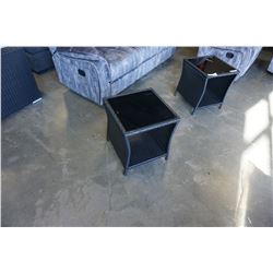 BRAND NEW STEEL FRAME WICKER OUTDOOR SIDE TABLE RETAIL $199