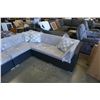 Image 2 : BRAND NEW RATTAN PATIO GIANT "L" SHAPE OUTDOOR RATTAN SECTIONAL 114"x89", ALUMINUM FRAME, LIGHT GREY
