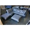 Image 8 : BRAND NEW RATTAN OUTDOOR 6 PIECE MODULAR SECTIONAL SOFA AND COFFEE TABLE W/ DARK GREY CUSHIONS - RET