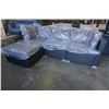 Image 2 : BRAND NEW 4 PIECE OUTDOOR RATTAN MODULAR SECTIONAL SOFA W/ DARK GREY CUSHIONS - REATIL $1180