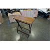 Image 1 : FOLD UP BUTCHER BLOCK TABLE