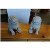 Image 1 : PAIR OF HEAVY STONE LIKE FOO DOGS