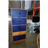 Image 1 : IKEA MAPLE AND BLUE 2 DRAWER STORAGE CABINET