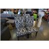 Image 1 : 4 BLACK AND WHITE DINING CHAIRS