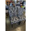 Image 3 : 4 BLACK AND WHITE DINING CHAIRS