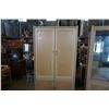 Image 2 : OAK WARDROBE W/ GLASS SHELVES