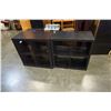 Image 1 : 2 BROWN AND BLACK CUBICAL SHELVES