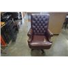 Image 1 : HANCOCK AND MOORE FINE FURNITURE ROLLING STUDDED TUFTED OFFICE CHAIR
