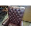 Image 2 : HANCOCK AND MOORE FINE FURNITURE ROLLING STUDDED TUFTED OFFICE CHAIR