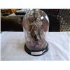 Image 1 : VINTAGE CARVED CORK BUTTERFLY DISPLAY W/ GLASS DOME