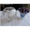 Image 1 : ART GLASS VASE AND CUT CRYSTAL BOWL