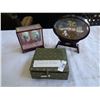 Image 1 : ORIENTAL CASED INK AND STAMP SET, PAINTED EGGS, AND SHADOW BOX