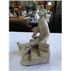 Image 2 : 2 SOAP STONE FIGURES, STON BOOK END, AND SALT ROCK