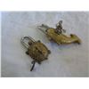 Image 2 : JADE FIGURES, BRASS FISH LOCK, AND TURTLE CLOCK