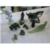 Image 3 : JADE FIGURES, BRASS FISH LOCK, AND TURTLE CLOCK
