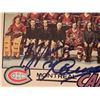 Image 3 : TRIPLE SIGNED 1977-78 OPC MONTREAL CANADIANS TEAM CHECKLIST CARD - LAFLEUR, COURNYOER, H. RICHARD
