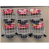 Image 1 : 6 WHITE HOCKEY CCM FM580 WIRE CAGES, EBAY SOLD PRICE $50 EACH - ADULT LARGE