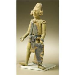 Maya Standing Warrior Holding Rectangular Shield 