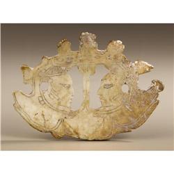 Maya Openwork Pectoral of Two Facing Dignitaries 