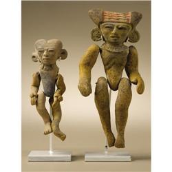 Teotihuacan Two Articulated Ceramic Figures 
