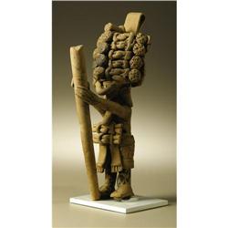 Veracruz Ceramic Standing Figure Grasping Pole 