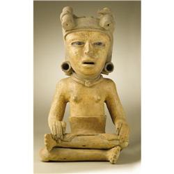 Veracruz Ceramic Seated Female Figure 