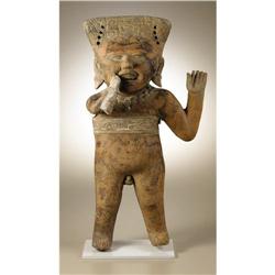 Veracruz Ceramic Standing Male Figure with Right 
