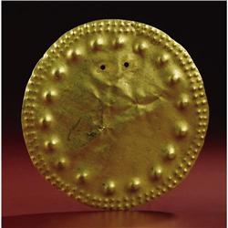 Costa Rica or Panama Gold Circular Breast plate 