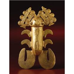 Veraguas, Chiriquí, Diquís Gold Shark Pendant 