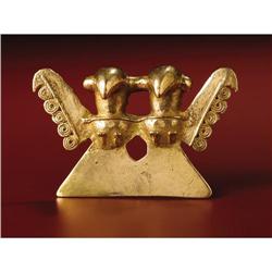 Azuero Peninsula Gold Double-bird Pendant 