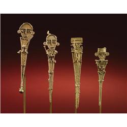 Muisca 4 Figural Tunjos 