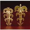 Image 1 : Sinú Gold 2 Pendants Representing Shamans 